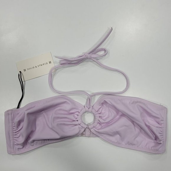 Solid & Striped The Abby Bandeau Lilac Purple Bikini Top Size Large - Picture 5 of 9